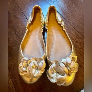 Gold Tori Burch Ballet Flats size 5.5